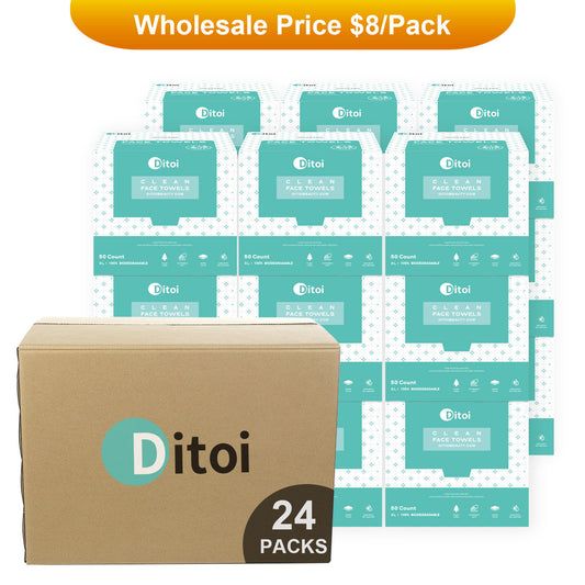 24 Packs Wholesale Ditoi Disposable Face Towels $8/Pack
