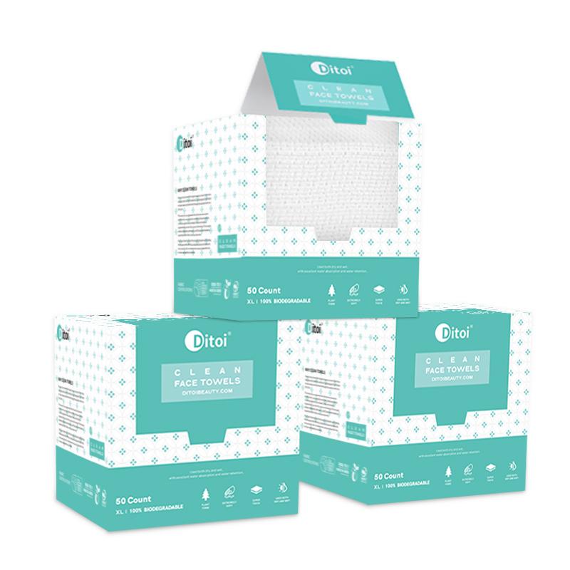 Ditoi Disposable Face Towels 1 Pack, 50 Count