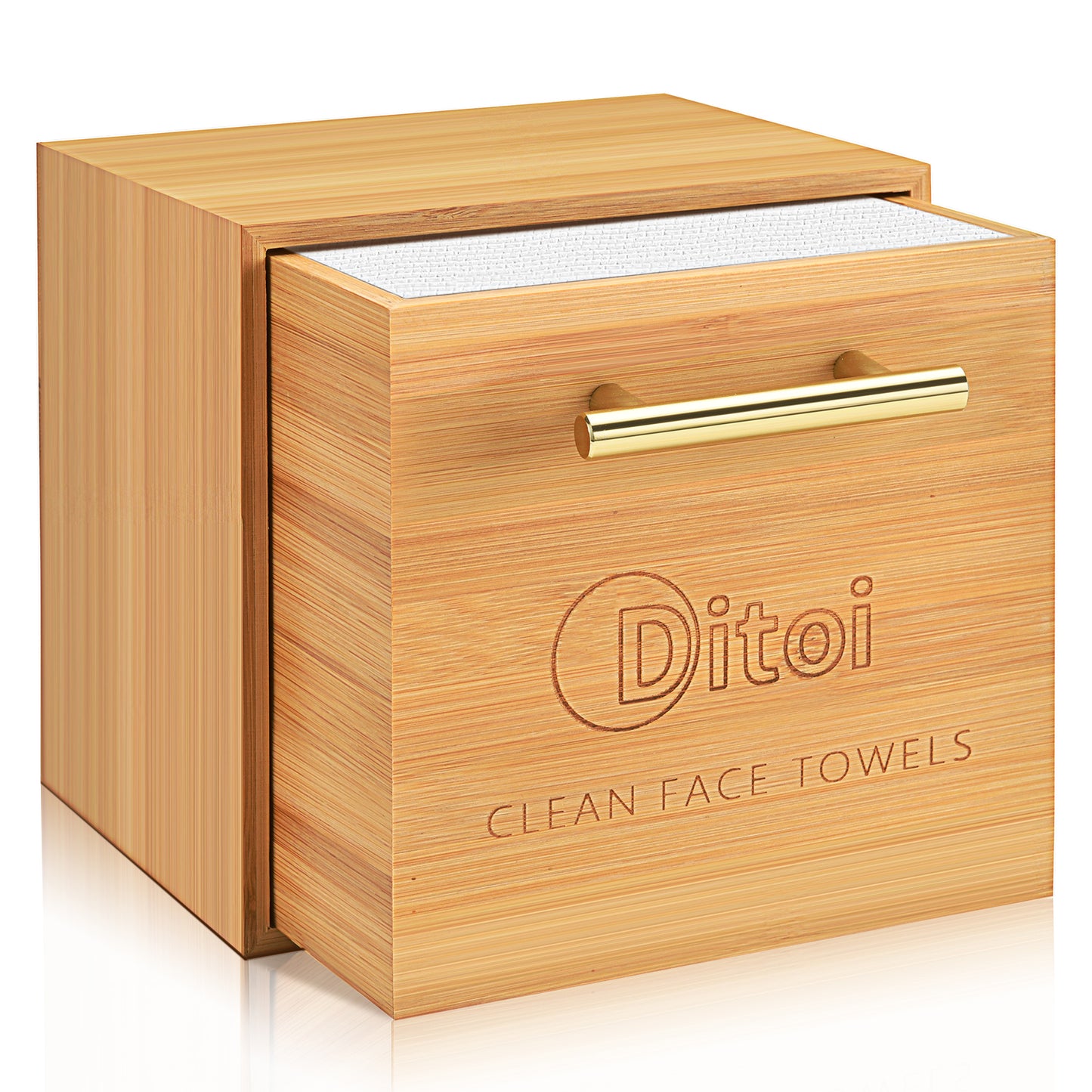 Ditoi Bamboo Drawer Box For Extra Large Face Towel