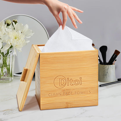 Ditoi Bamboo Box For Extra Large Face Towel