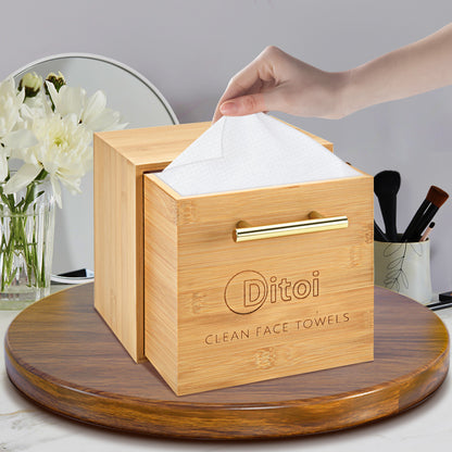 Ditoi Bamboo Box For Extra Large Face Towel