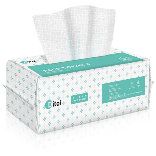Ditoi Disposable Face Towels 7.8"x8.7" Normal Size Towelette