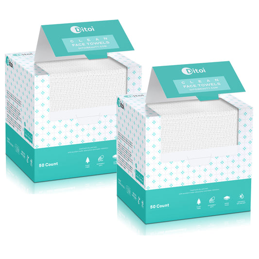 Ditoi Disposable Face Towels 100pcs (2 Packs)