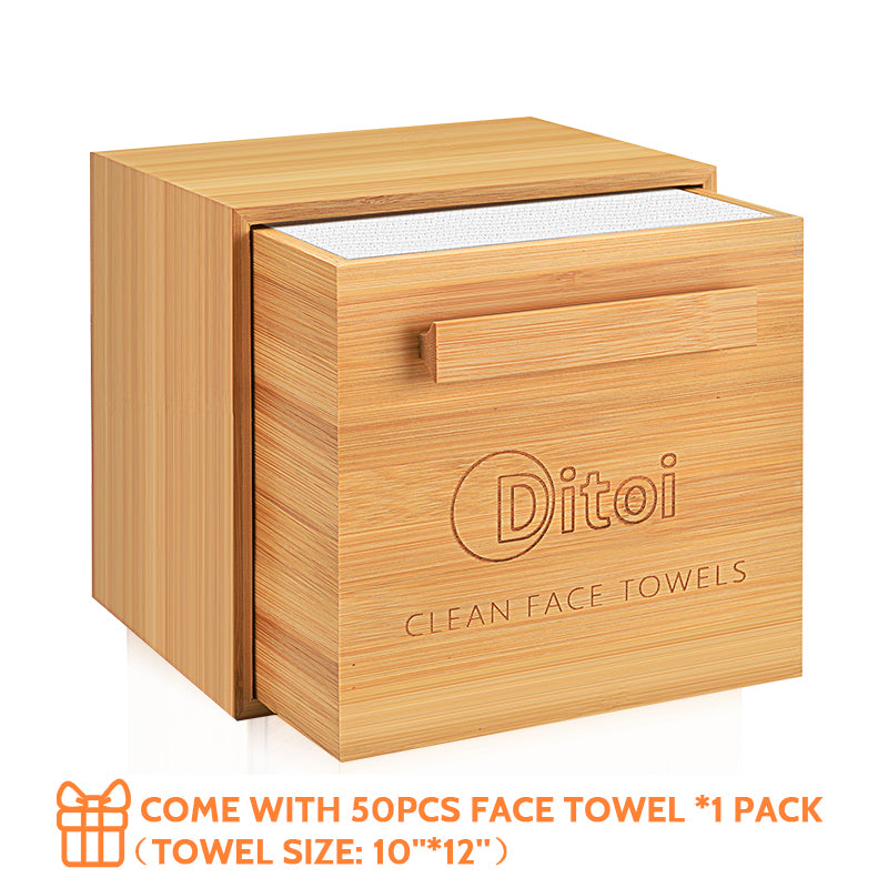 Ditoi Bamboo Box For Extra Large Face Towel