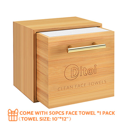 Ditoi Bamboo Drawer Box For Extra Large Face Towel