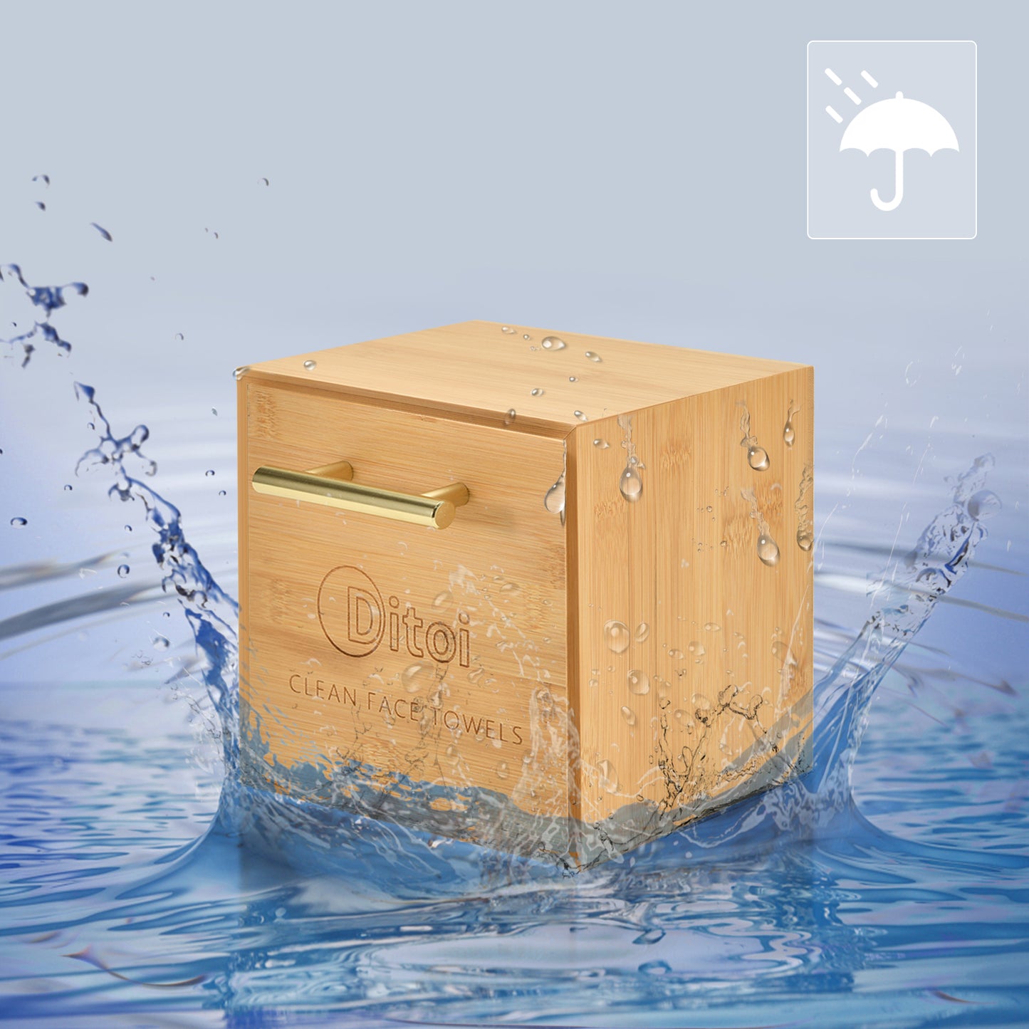 Ditoi Bamboo Drawer Box For Extra Large Face Towel