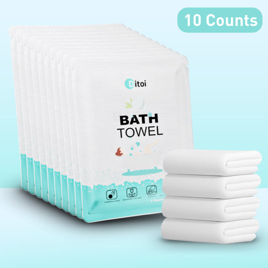 Ditoi Disposable Bath Towels | Camping Towel Gym Towel Barber Towel Individually Packed, Large Size