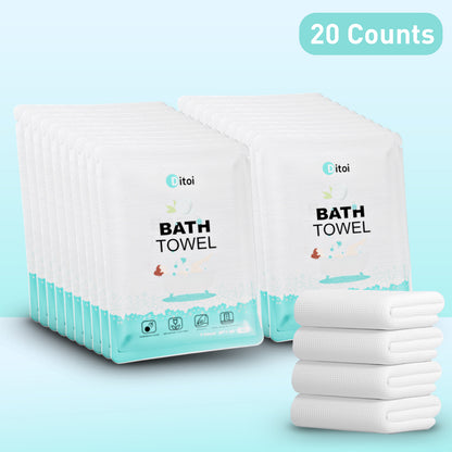 Ditoi Disposable Bath Towels | Camping Towel Gym Towel Barber Towel Individually Packed, Large Size
