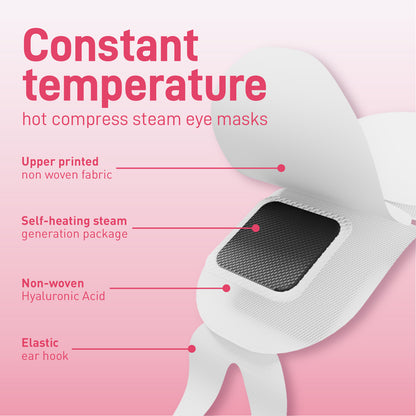 Ditoi Hyaluronic Acid Steam Eye Mask Rose Essential Oil for Eye Hydrate Stress Relief